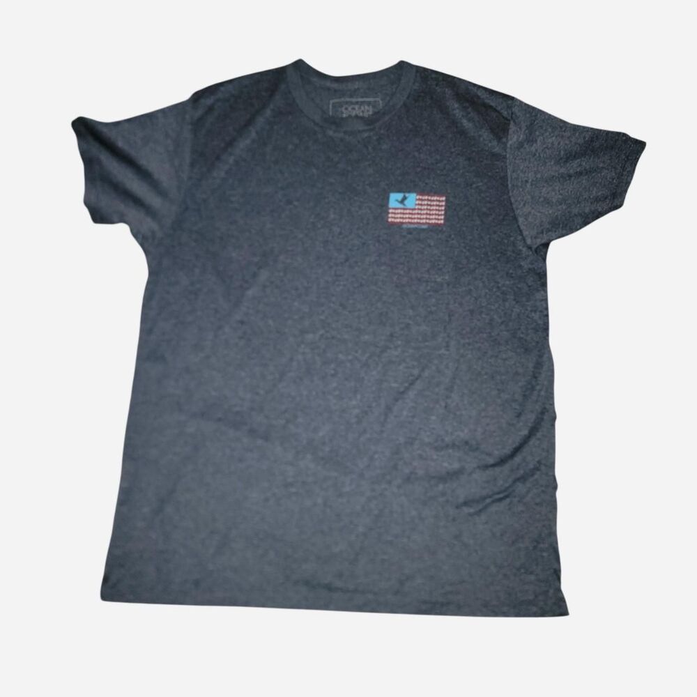 Ocean-coast-clothing Men's Grey and Blue T-shirt